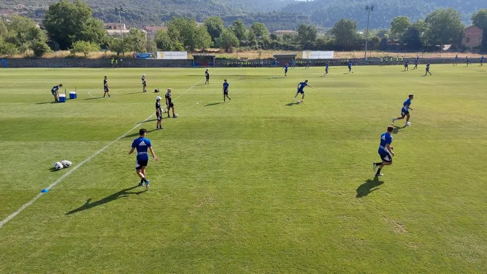 entrenamiento Real Zaragoza en Boltaña