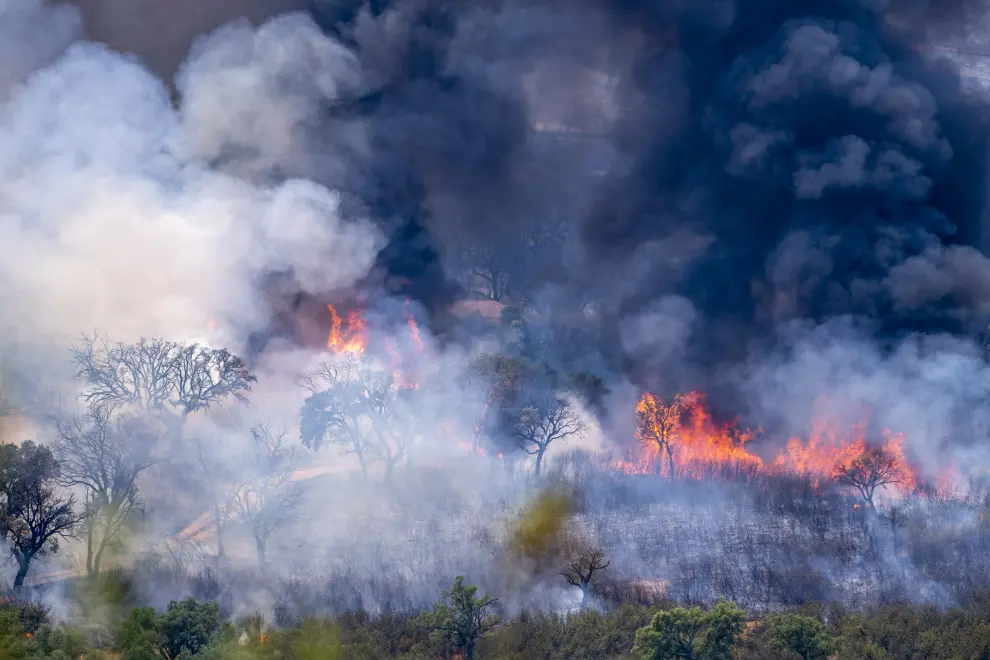 Incendio en Deleitosa (Cáceres)