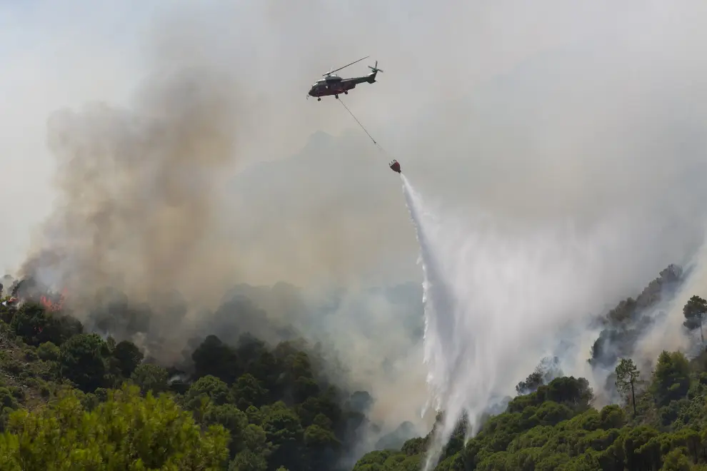 Incendio en la sierra de Mijas (Málaga)