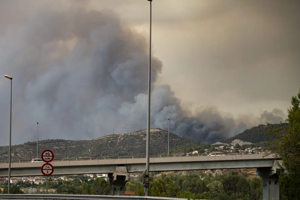 Fotos del incendio en Pont de Vilomara (Barcelona)