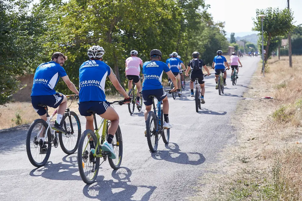 Jornada de bicicleta para el Real Zaragoza en Boltaña