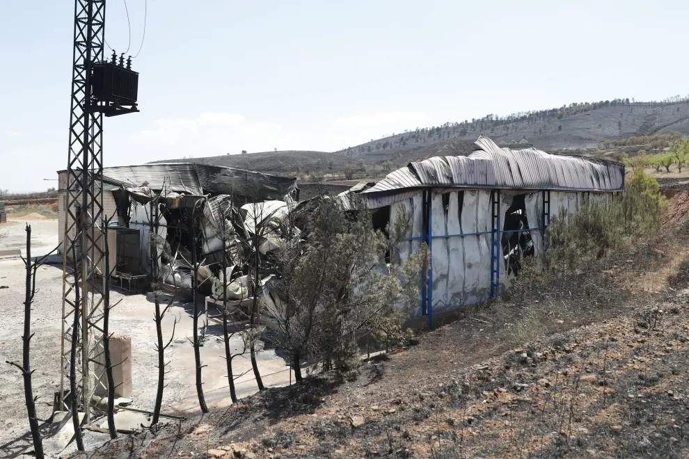 El incendio de Ateca queda estabilizado y los desalojados regresan a sus casas.