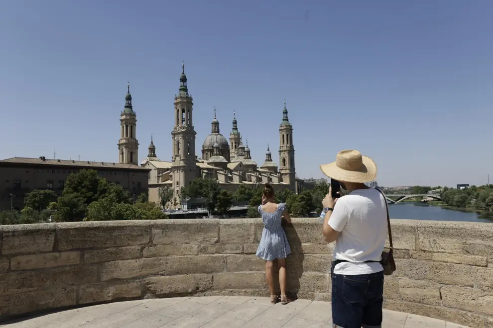 Ola de calor en Zaragoza.