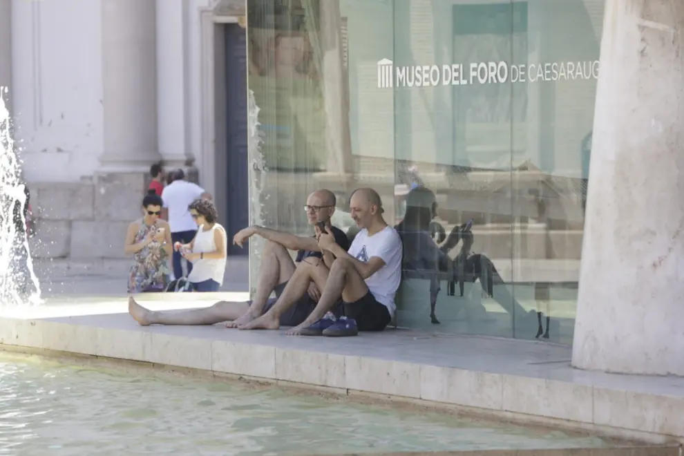 Ola de calor en Zaragoza.