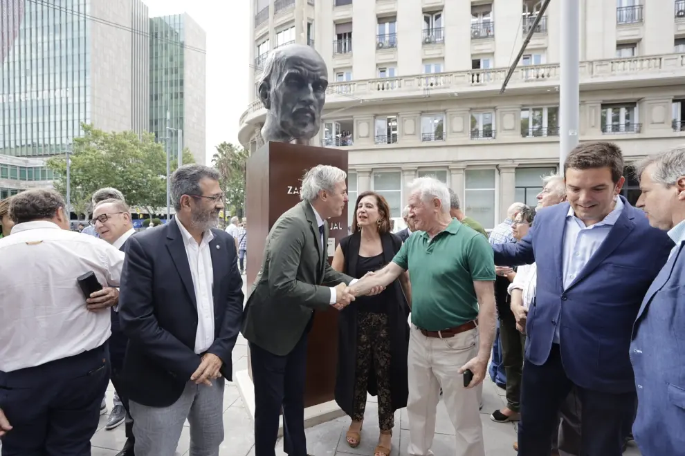 Homenaje a Ramón y Cajal en el centro de Zaragoza