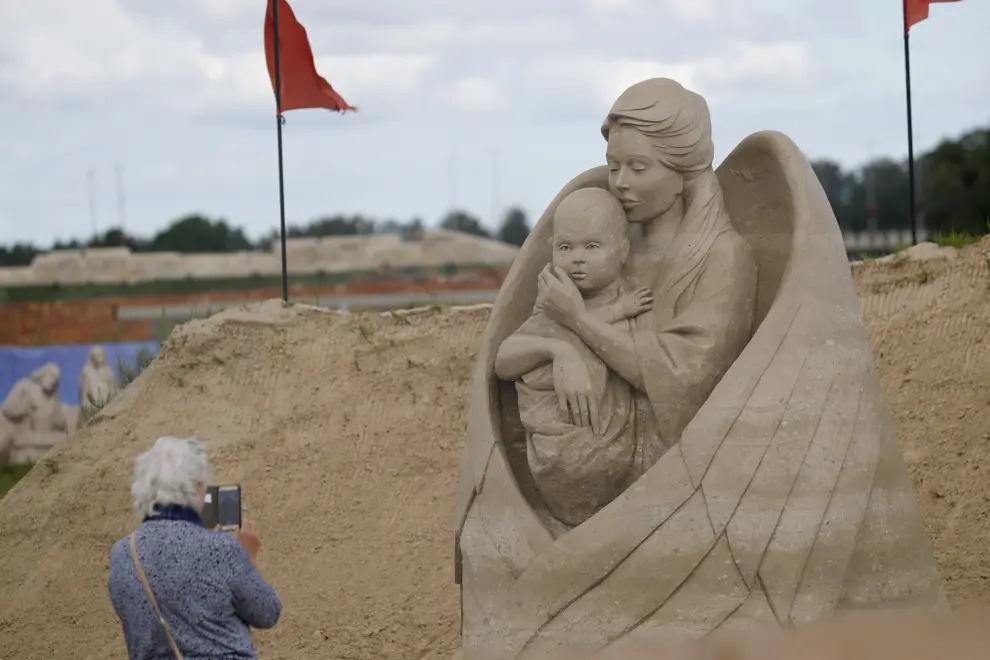 Festival internacional de esculturas de arena en Jelgava