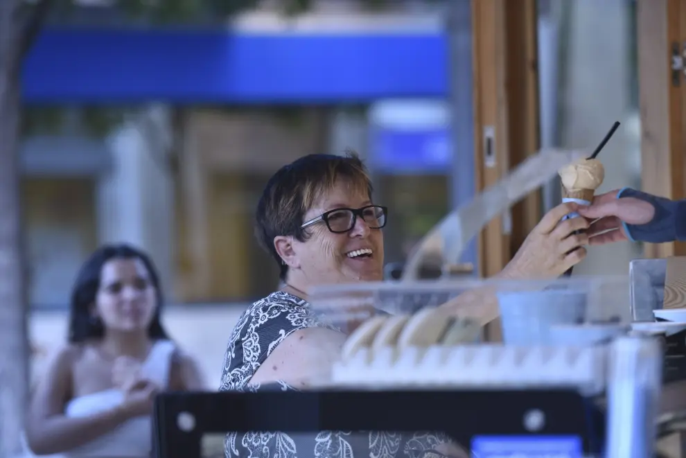 Heladería Elarte, en Huesca, donde venden helados de Bierge.