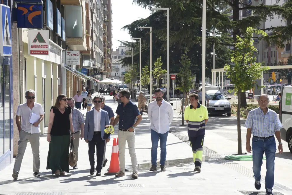 Finalizan las obras de la tercera fase de reurbanización del paseo Ramón y Cajal de Huesca.
