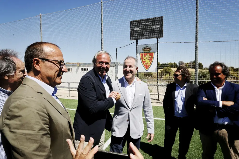 Visita institucional a la Ciudad Deportiva del Real Zaragoza con rueda de prensa del presidente Jorge Mas