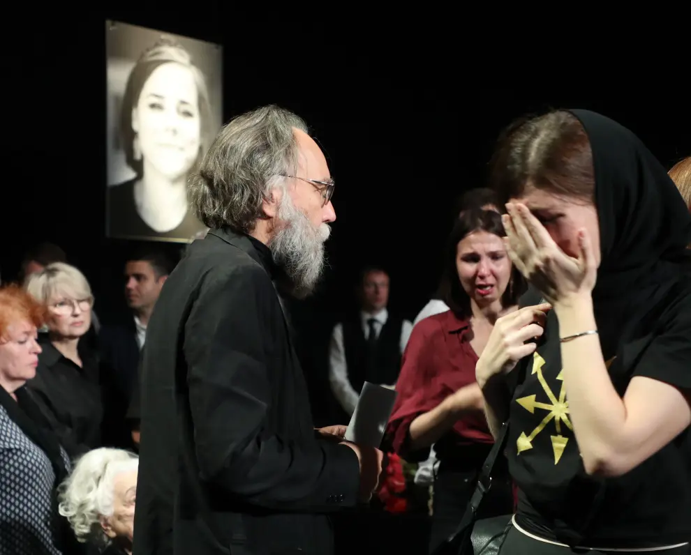 Russian political scientist and ideologue Alexander Dugin attends a memorial service for his daughter Darya Dugina, who was killed in a car bomb attack, in Moscow, Russia August 23, 2022. REUTERS/Maxim Shemetov UKRAINE-CRISIS/DUGINA-CARBOMB-MEMORIAL