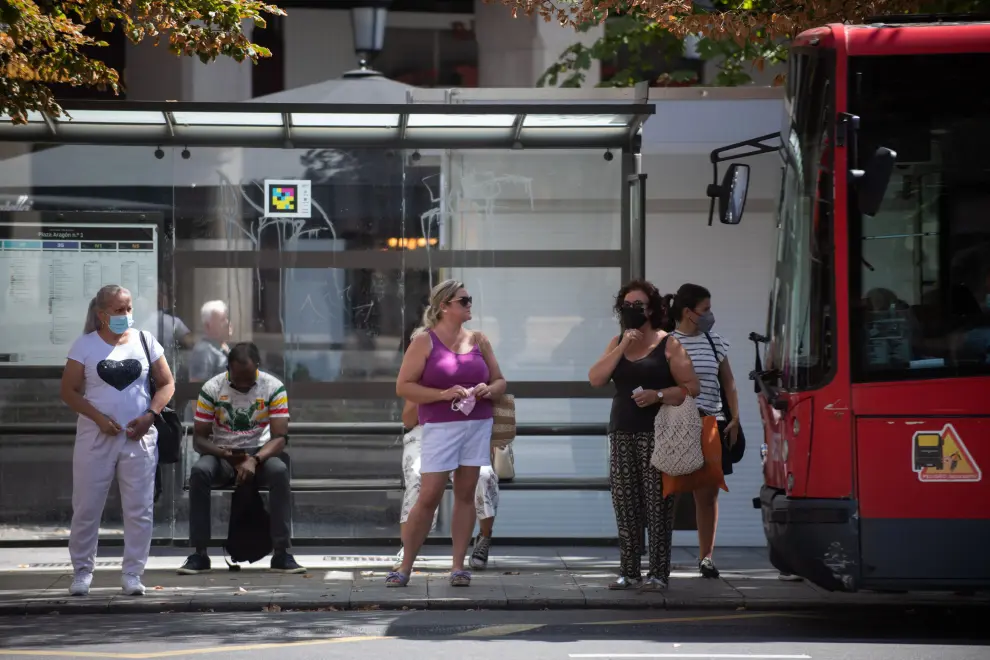 Paros diarios en los autobuses urbanos de Zaragoza.