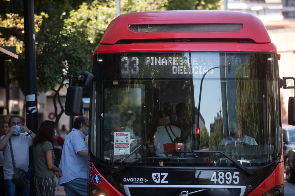 Paros diarios en los autobuses urbanos de Zaragoza.