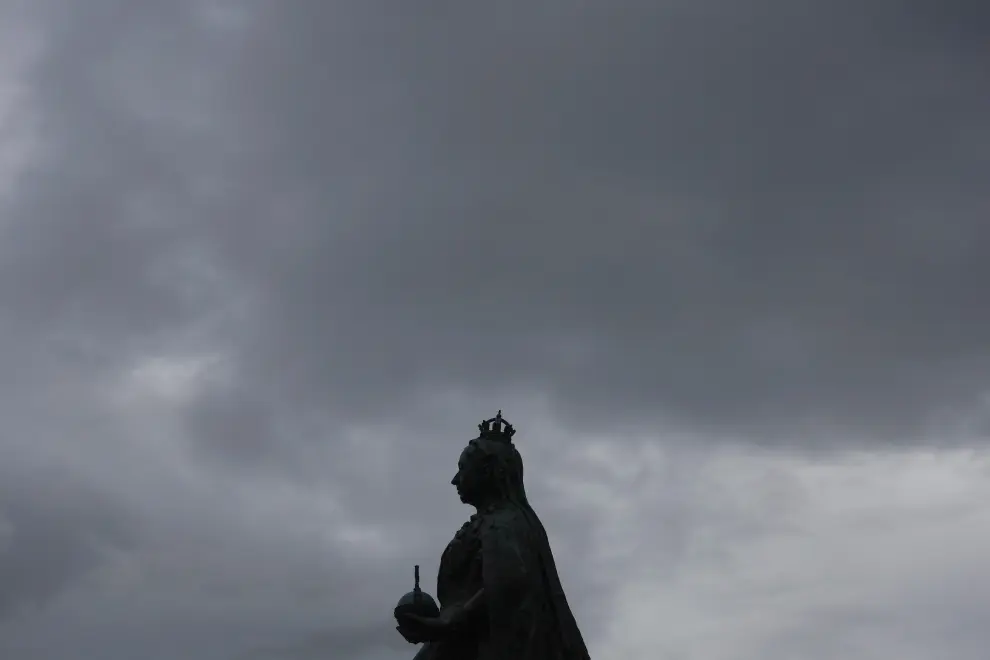 Una estatua de la reina Victoria en Windsor.