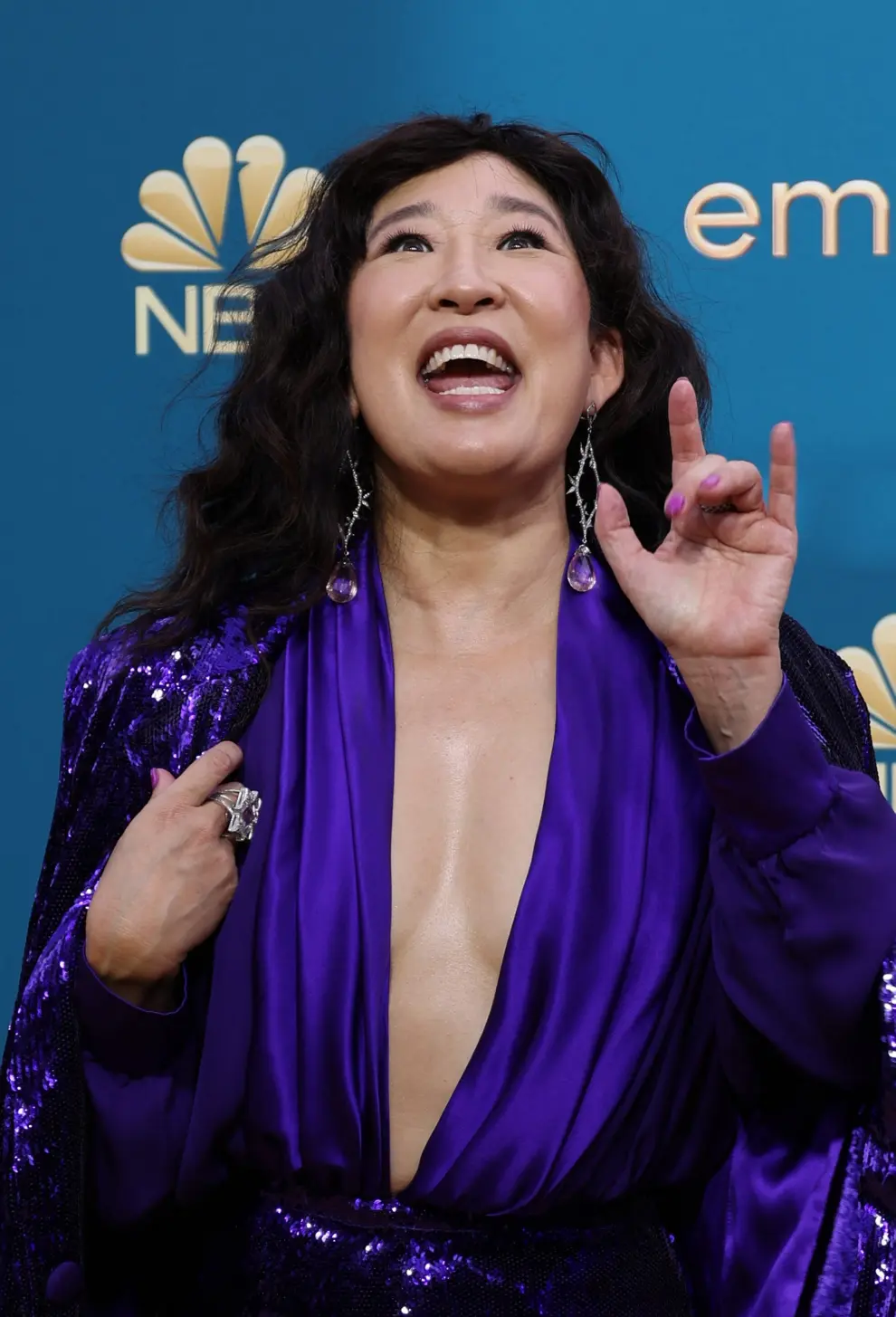 Sandra Oh arrives at the 74th Primetime Emmy Awards held at the Microsoft Theater in Los Angeles, U.S., September 12, 2022. REUTERS/Aude Guerrucci AWARDS-EMMYS/