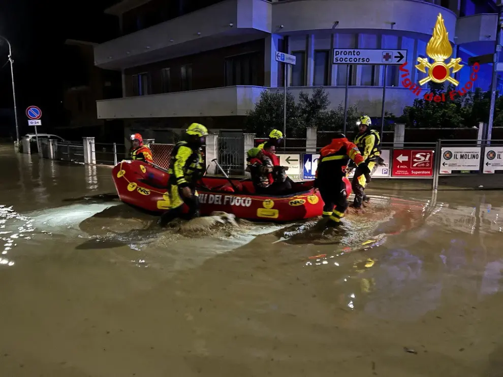 Floods hit Ancona province in central Italy