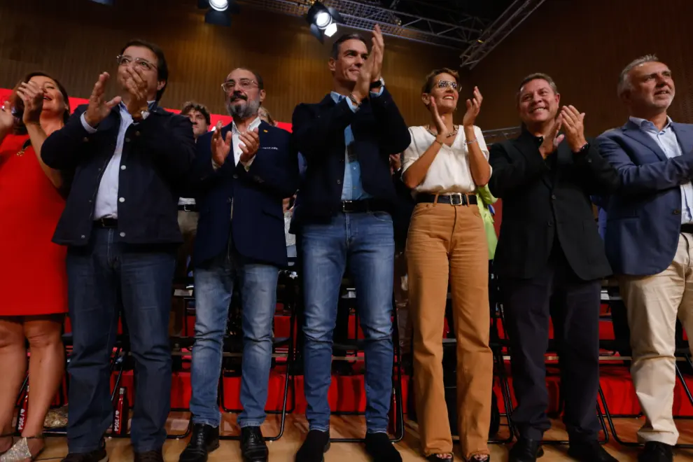Pedro Sánchez y los barones regionales del PSOE abren este sábado la precampaña electoral en Zaragoza