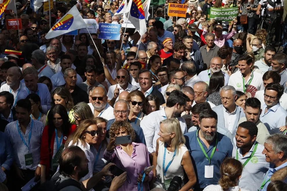 Manifestación en favor del español como lengua vehicular en Cataluña