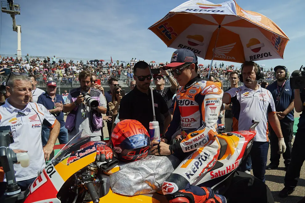 Warm up de MotoGP durante el Gran Premio Animoca Brands de Aragón