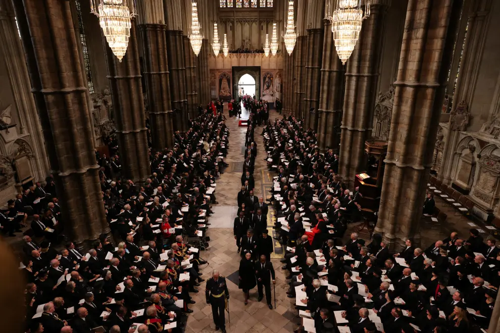 Los mandatarios ya están en la Abadía de Westminster.