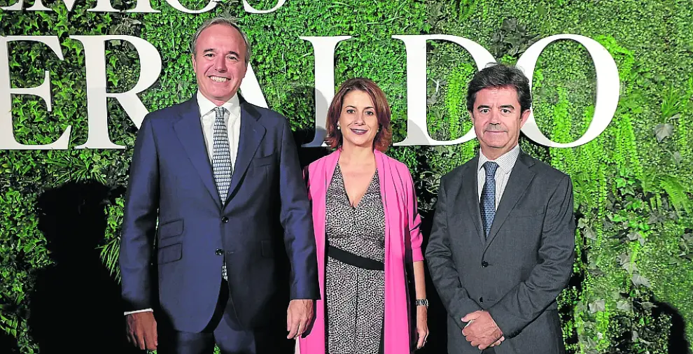 Jorge Azcón, Emma Buj y Luis Felipe