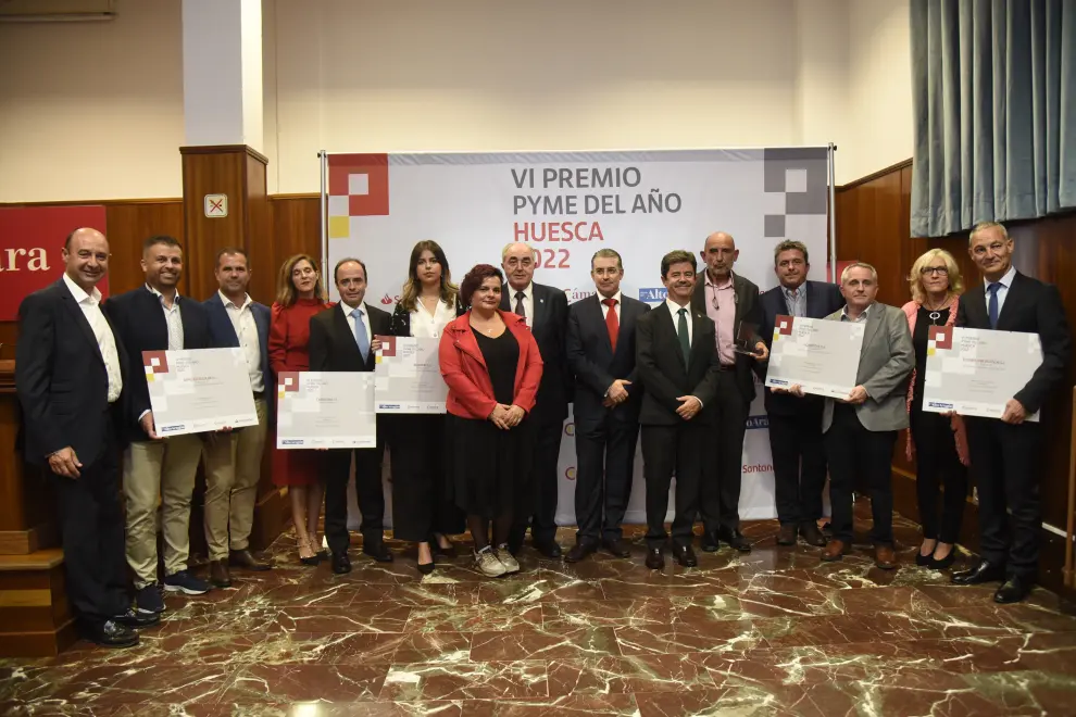La ceremonia de entrega de los Premios Pyme de Huesca 2022 se ha celebrado en la Cámara de Comercio.