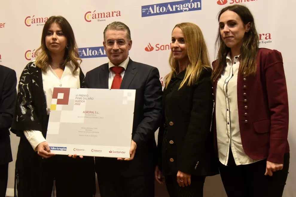 La ceremonia de entrega de los Premios Pyme de Huesca 2022 se ha celebrado en la Cámara de Comercio.