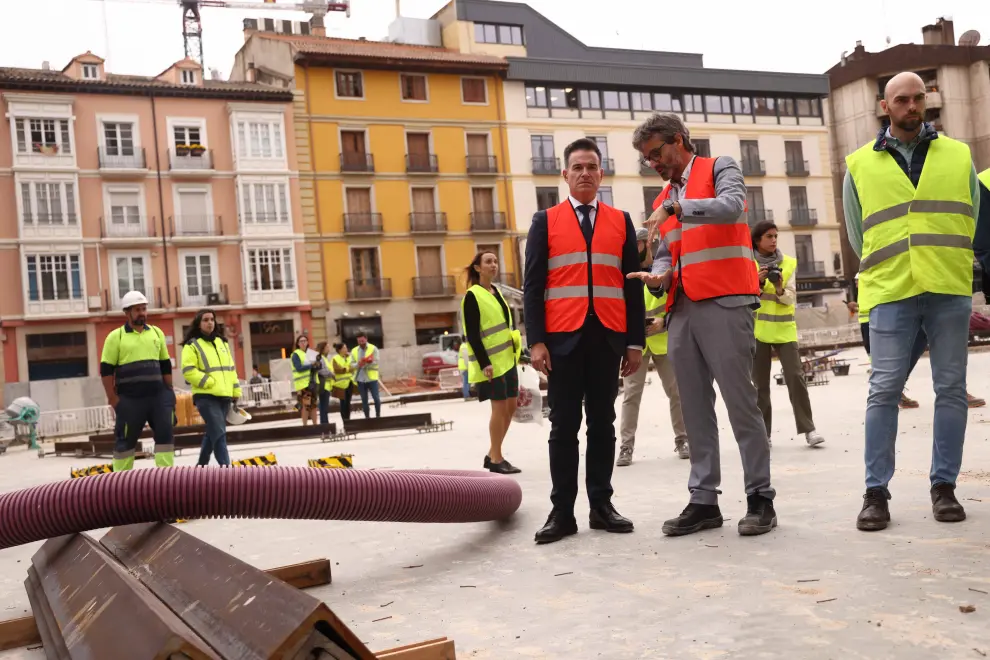 Obras de urbanización de la plaza Salamero de Zaragoza