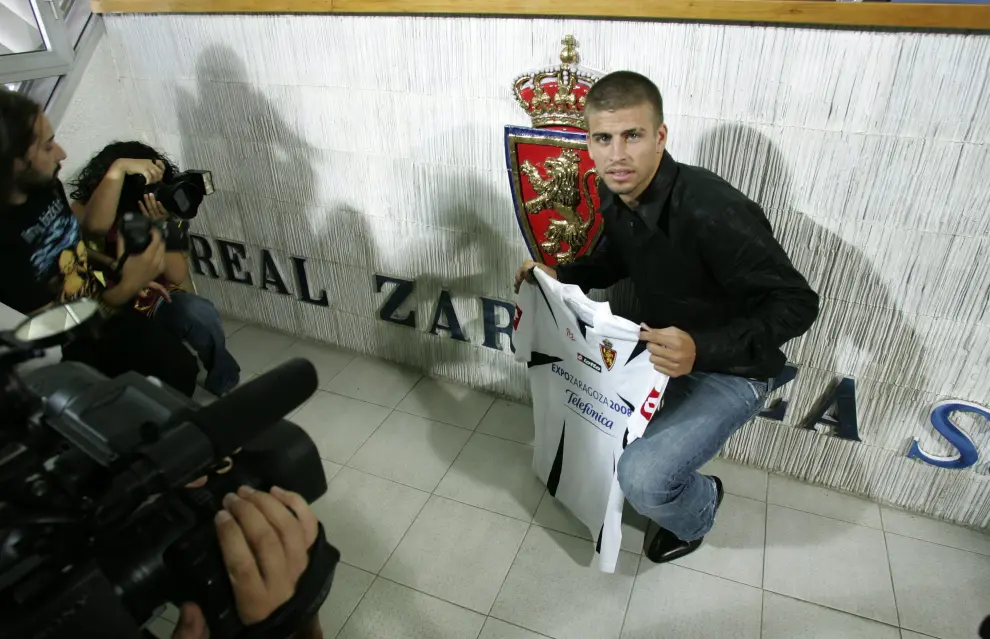 Gerard Piqué también fue jugador del Real Zaragoza