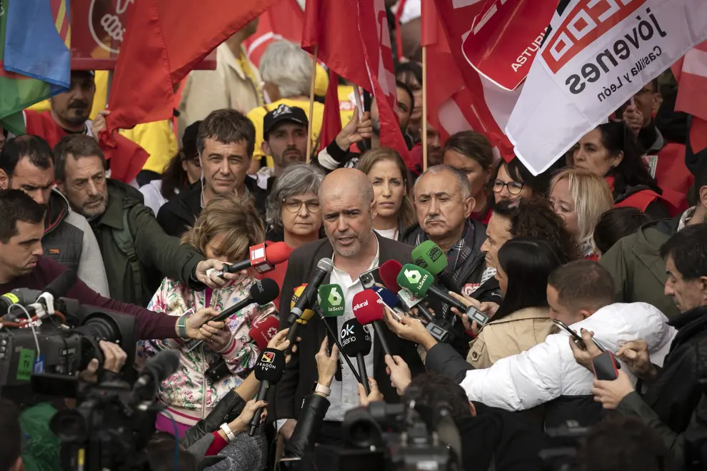 Manifestación de los sindicatos en Madrid