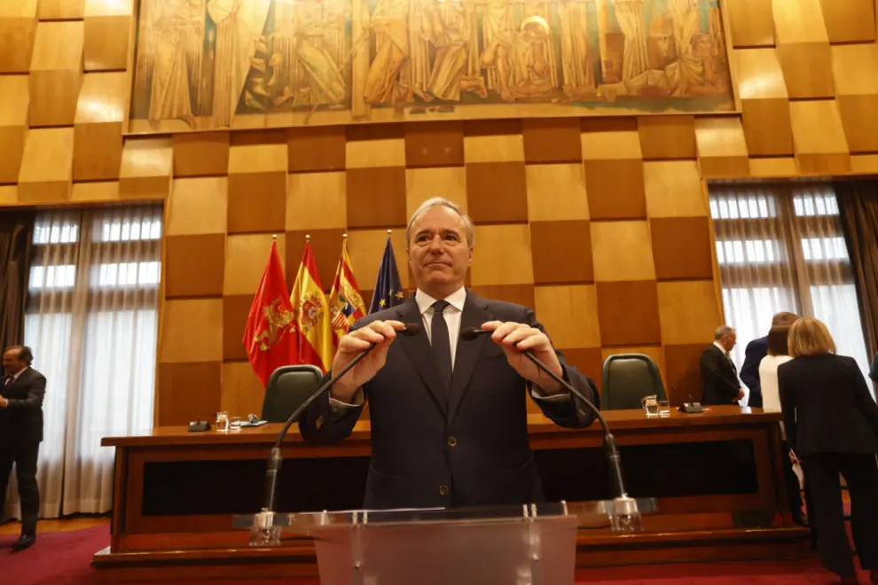 Azcón abre con su discurso el debate sobre el estado de la ciudad.