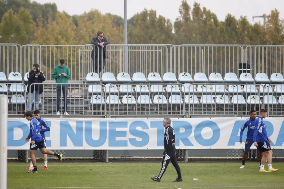 Entrenamiento del Real Zaragoza con el nuevo entrenador Fran Escribá