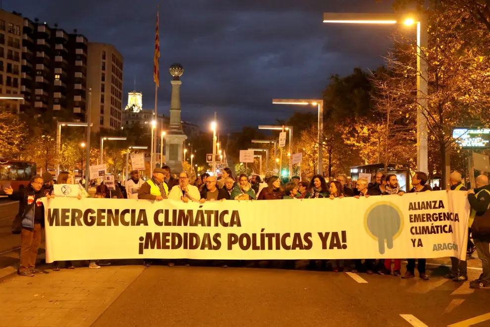 Marcha contra la emergencia climática en Zaragoza