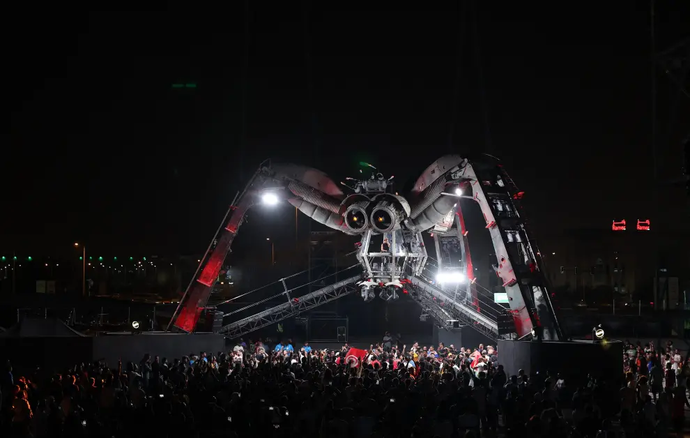 Soccer Football - FIFA World Cup Qatar 2022 - Arcadia Music Festival - Doha, Qatar - November 19, 2022 General view of The Spider structure during the Arcadia Music Festival REUTERS/Pedro Nunes SOCCER-WORLDCUP/ARCADIA