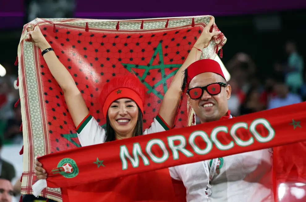 Partido Marruecos-España en el Mundial de fútbol de Qatar 2022.