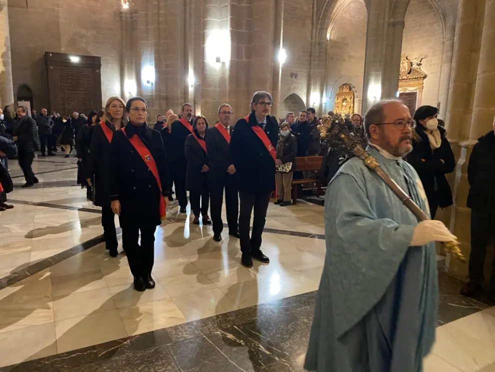 Ceremonia del Tota Pulchra en la catedral de Huesca.