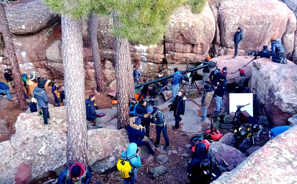 Imágenes del rodaje de 'The Climb' en Albarracín.