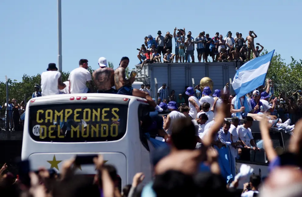 Argentina celebra su título de campeona en el Mundial de Fútbol