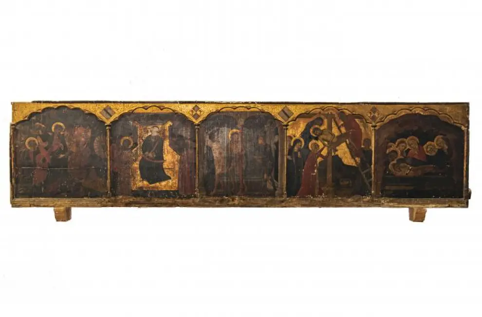 Trabajos de restauración del retablo de los santos Julián y Lucía