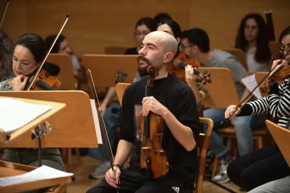 Ensayo de la Sinfónica Ciudad de Zaragoza para el Gran Concierto de Año Nuevo