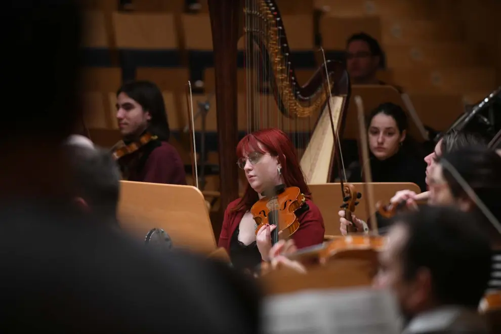 Ensayo de la Sinfónica Ciudad de Zaragoza para el Gran Concierto de Año Nuevo