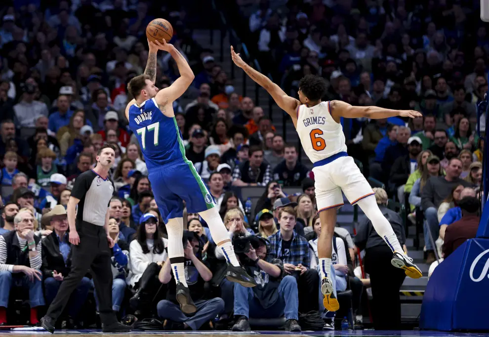 Dec 27, 2022; Dallas, Texas, USA; The shoes of Dallas Mavericks guard Luka Doncic (77) during the game against the New York Knicks at American Airlines Center. Mandatory Credit: Kevin Jairaj-USA TODAY Sports BASKETBALL-NBA-DAL-NYK/