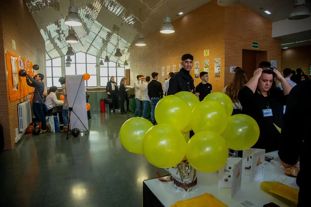 Fotos de la presentación de la Feria de Empresas Simuladas en la Eupla de La Almunia.