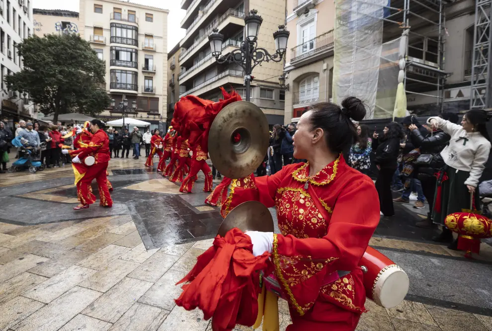 Zaragoza celebra el Año Nuevo Chino 2023 con un desfile y actuaciones de música y danza