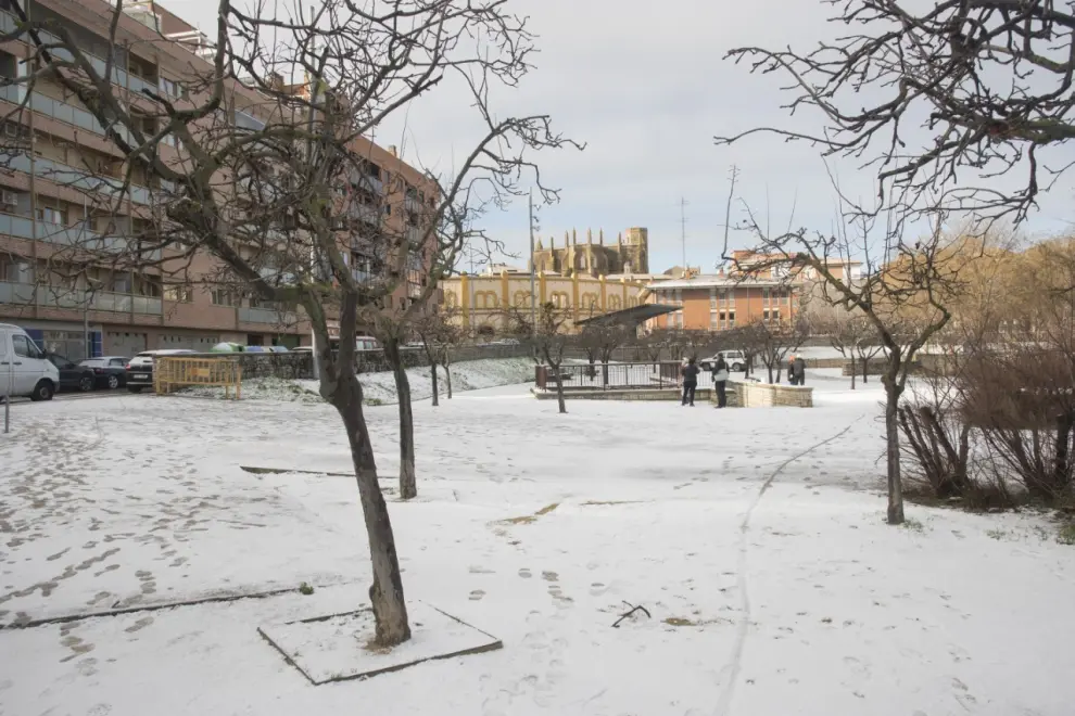 Imágenes de la nevada en Huesca.
