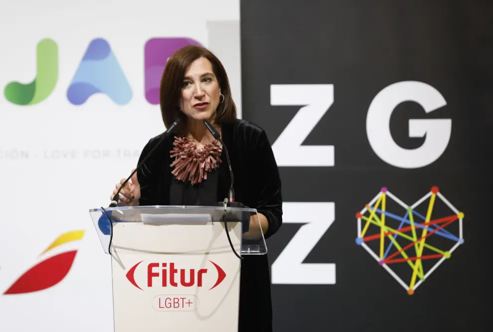 Sara Fernández presenta en Fitur la oferta turística de Zaragoza.