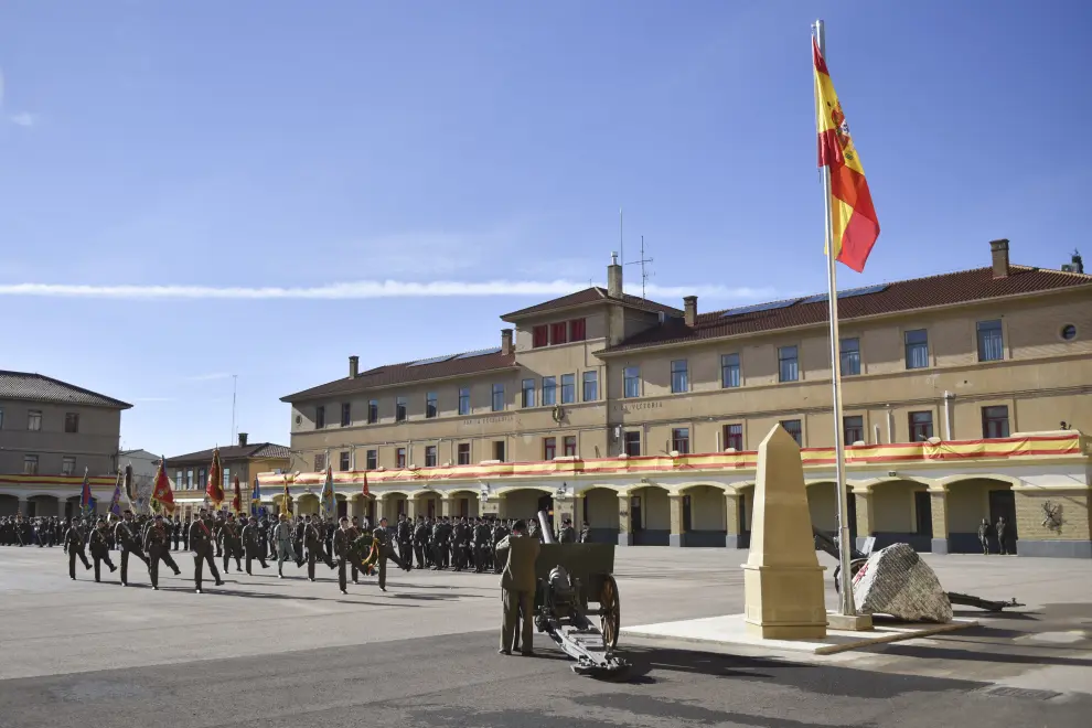 Toma de posesión del general de división José Manuel Vivas en el acuartelamiento Sancho Ramírez de Huesca.