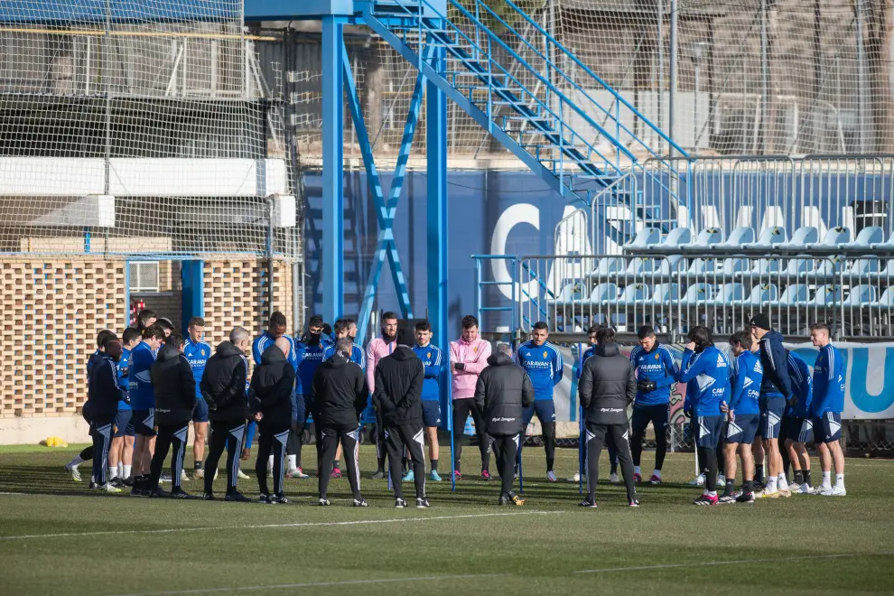 Entrenamiento del Real Zaragoza en la Ciudad Deportiva
