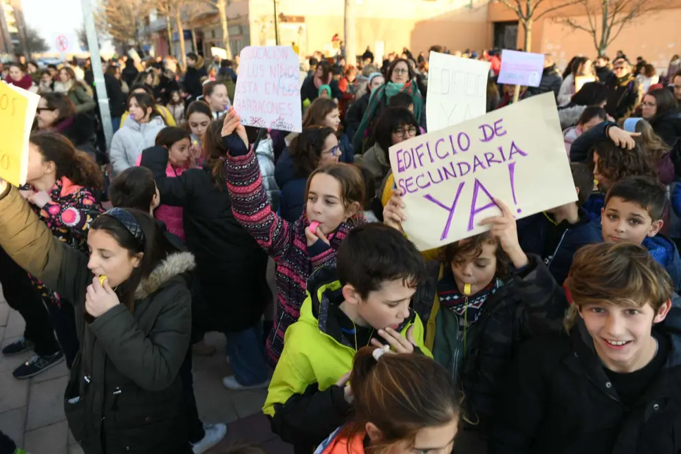 Manifestación de las familias del colegio Zaragoza Sur