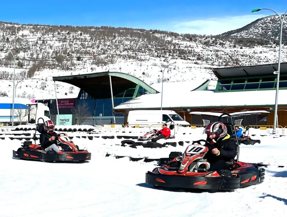 Fotos del Karting sobre hielo en Jaca