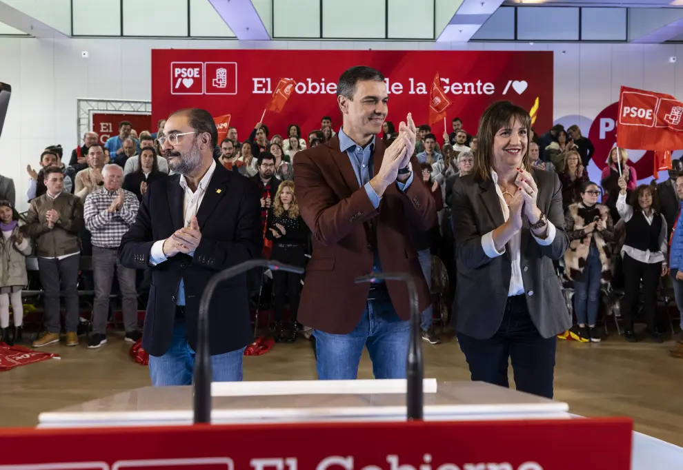 Foto del mitin de Pedro Sánchez en Zaragoza